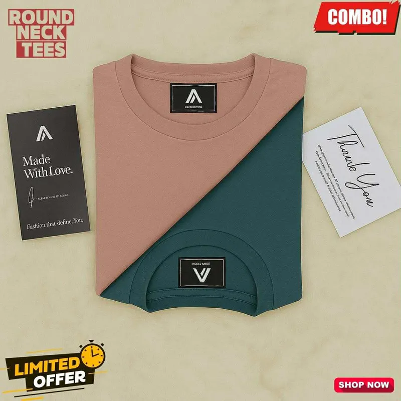 Men’s Round Neck Cotton T-Shirt